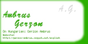 ambrus gerzon business card
